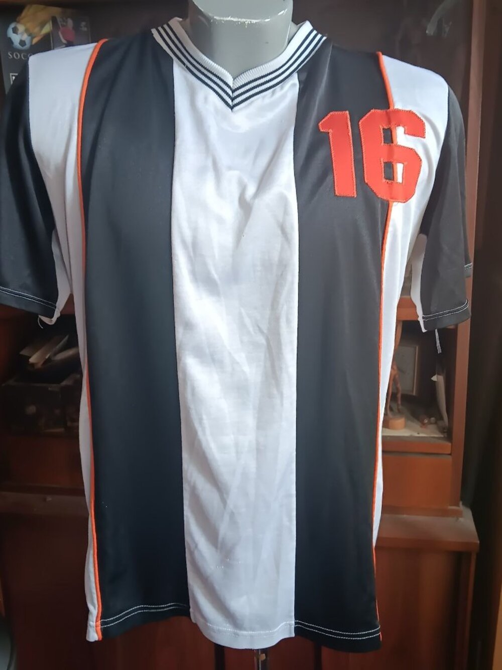 True Vintage T-Shirt Large Cannon Soccer Jersey Stitched Letters #16 1980's USA
